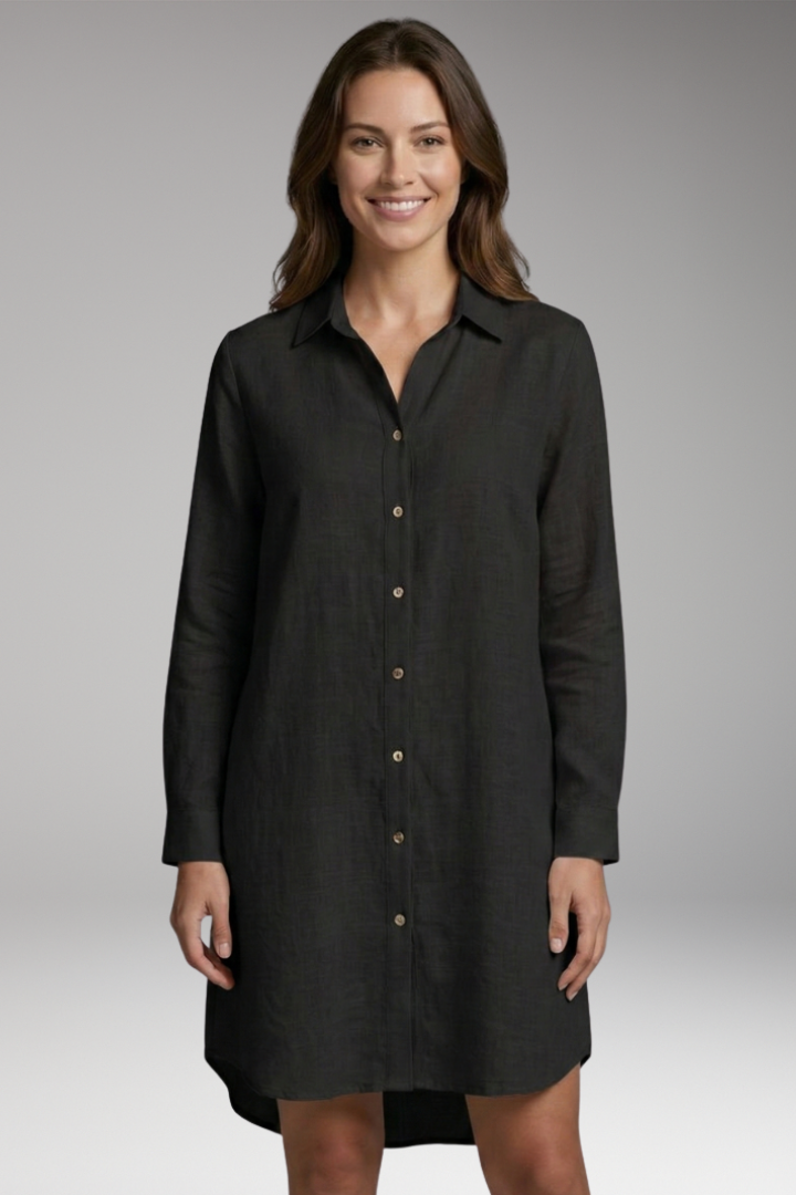 Women's Cover'Up with Button Front and Sheer Long Sleeves