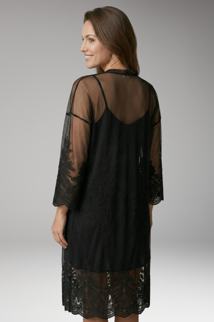 Women's Cover'Up with Lace Details and Open Front