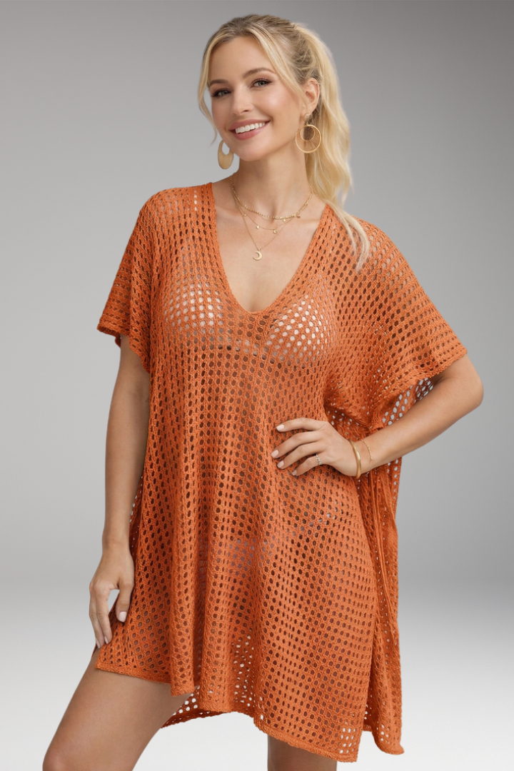 Women's Cover'Up with V'Neck and Adjustable Side Ties