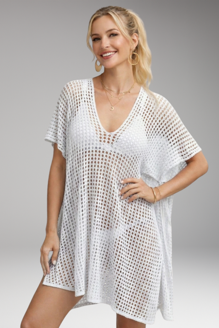 Women's Cover'Up with V'Neck and Adjustable Side Ties