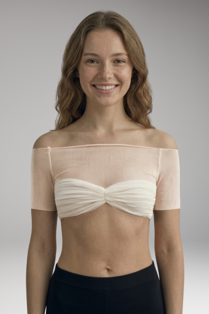 Women's Crop Top with Off Shoulder Neckline