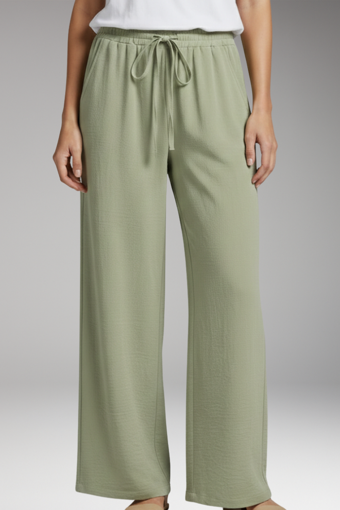 Women's Drawstring Trousers with Side Pockets