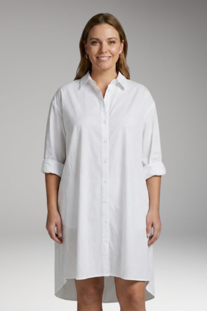 Women's Dress with Button'Down Front and Long Sleeves