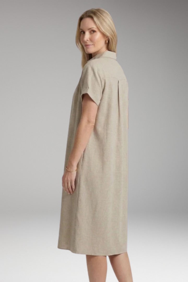 Women's Dress with Button'Down Front and Side Pockets