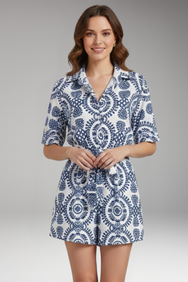 Women's Dress with V-Neckline for Summer