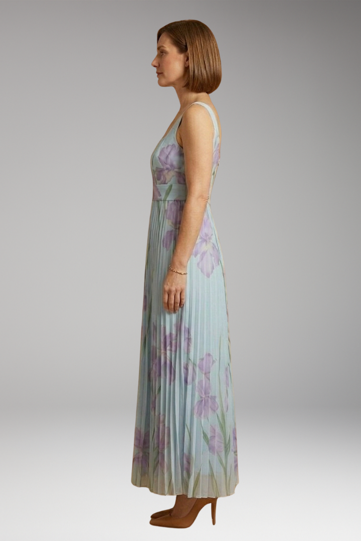 Women's Floral Maxi Dress with A-Line Fit and Elegant Design
