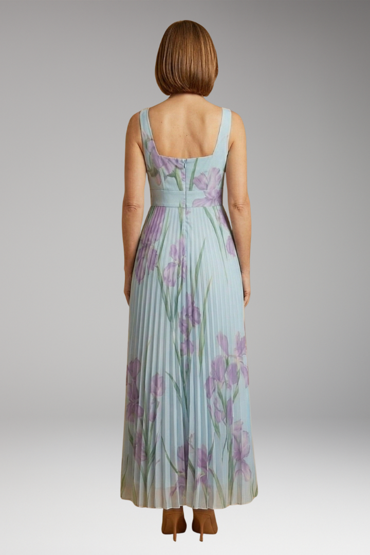 Women's Floral Maxi Dress with A-Line Fit and Elegant Design