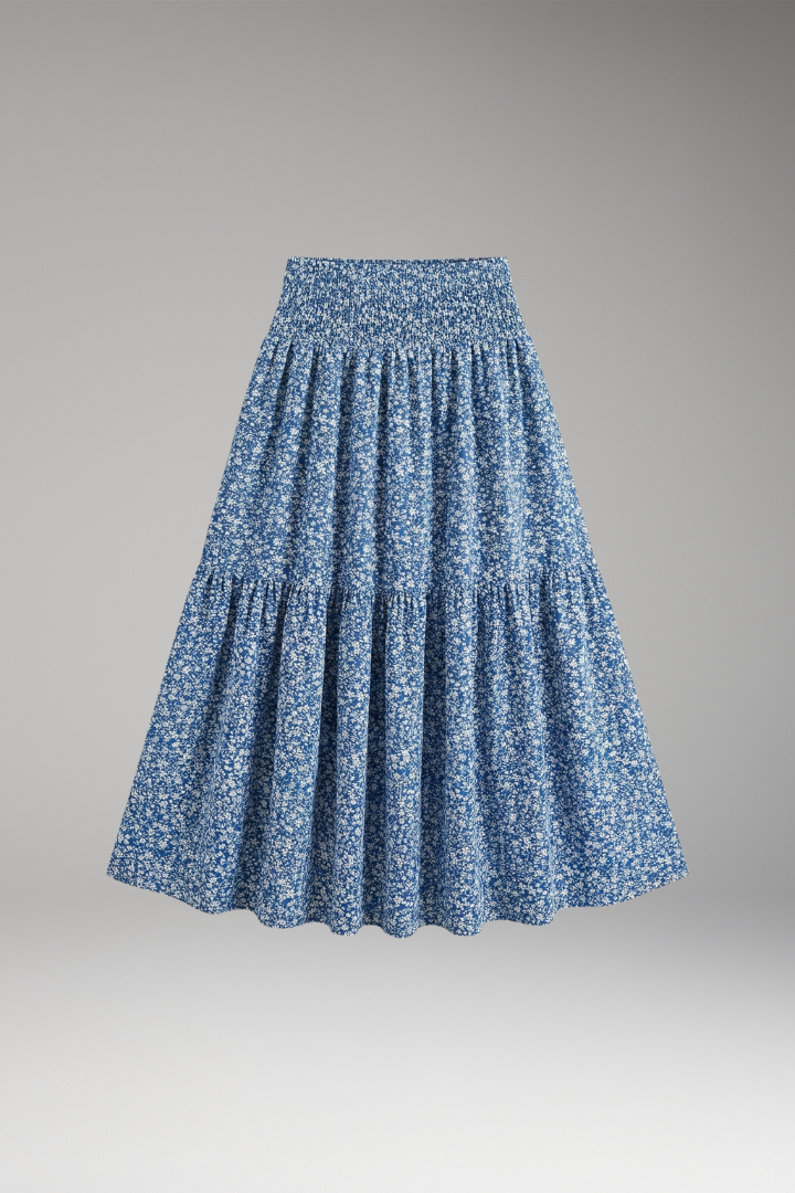Women's Floral Skirt with Flattering Fit and Flowing Fabric