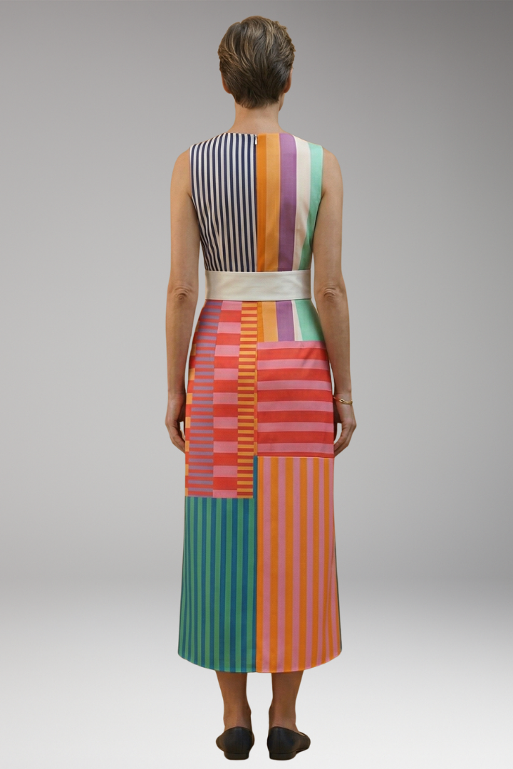 Women's Geometric Maxi Dress with Smooth Fit and Breathable Fabric