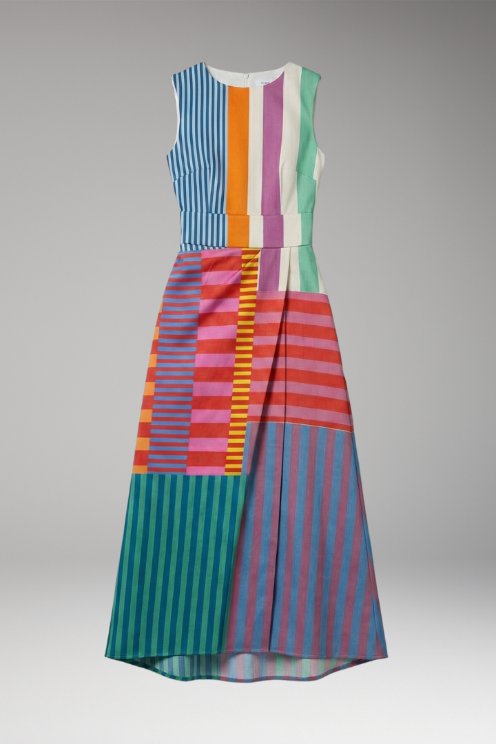 Women's Geometric Maxi Dress with Smooth Fit and Breathable Fabric