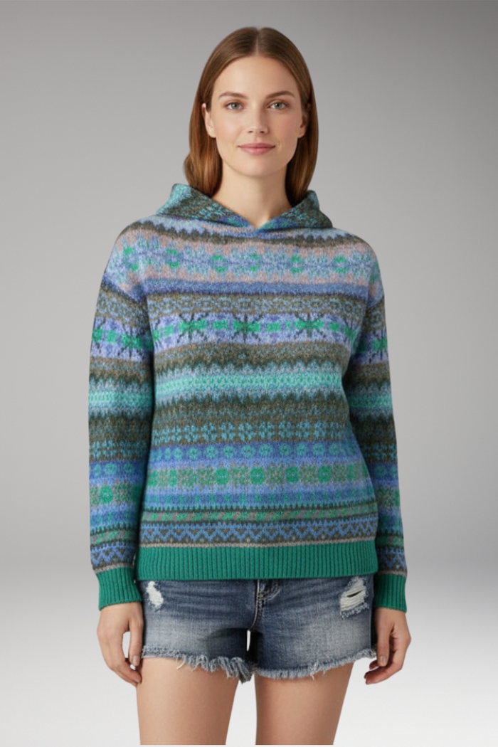 Women's Hoodie with Attached Hood and Long Sleeves