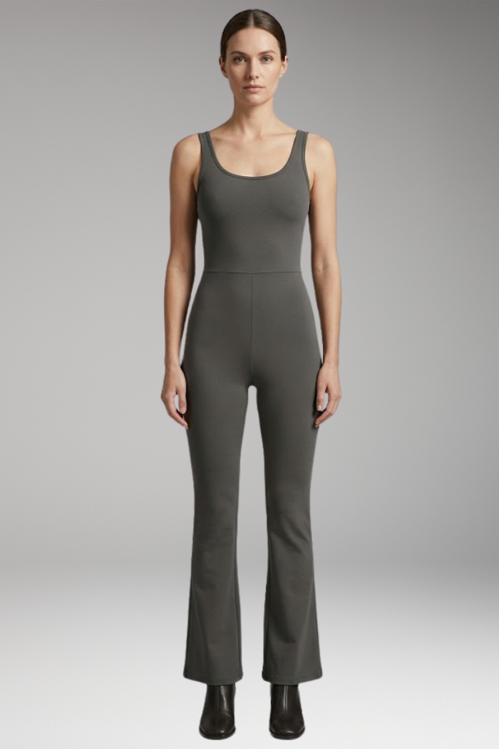 Women's Jumpsuit with Back Cutout and Wide Legs