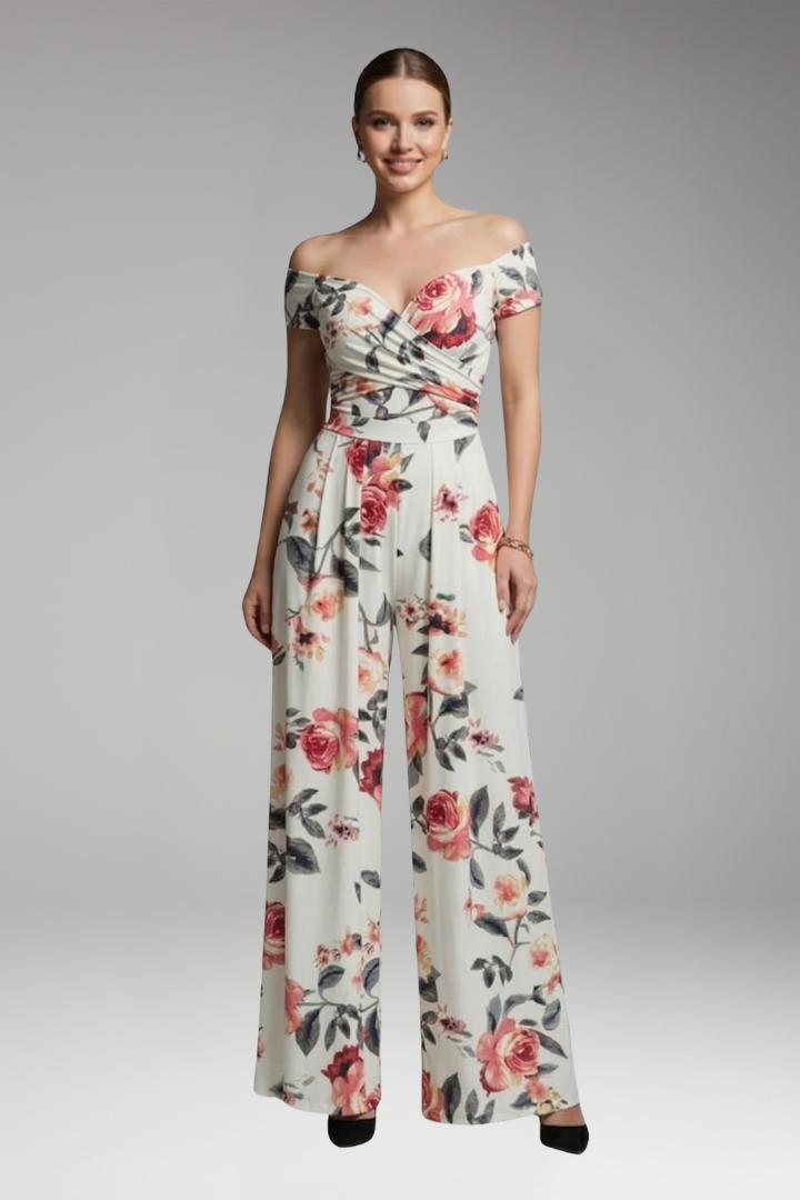 Women's Jumpsuit with Off Shoulder and Wide Legs