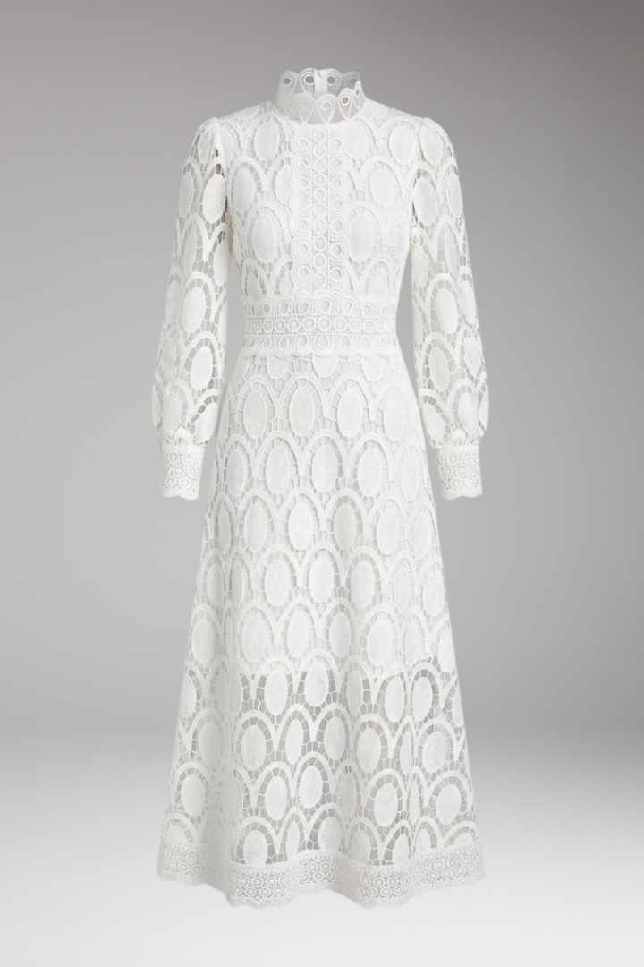 Women's Lace Maxi Dress with Elegant Detailing and Flattering Fit