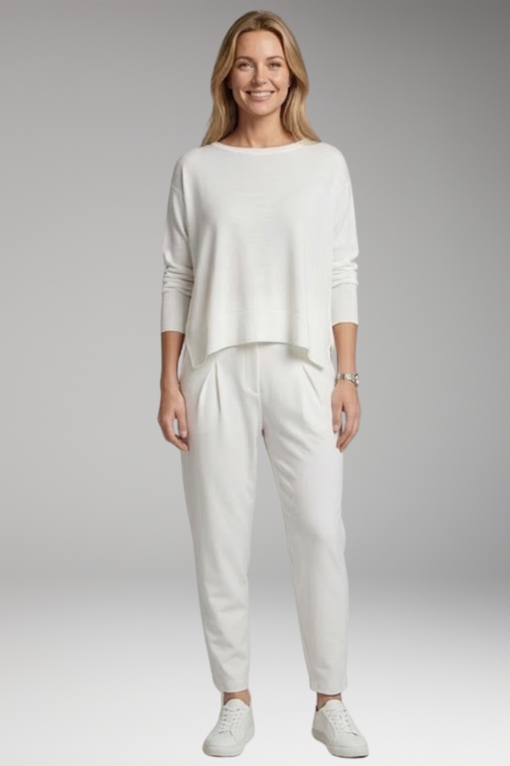 Women's Two Piece Set with Long Sleeves and Drawstring Pants