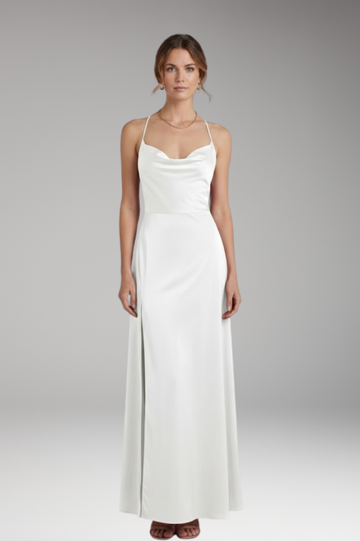 Women's Maxi Dress with Sleeveless Design and Braided Back