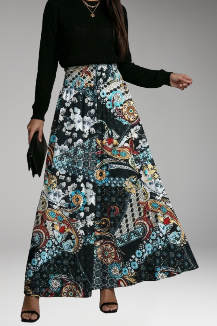 Women's Maxi Skirt with A-Line Silhouette for Everyday Wear