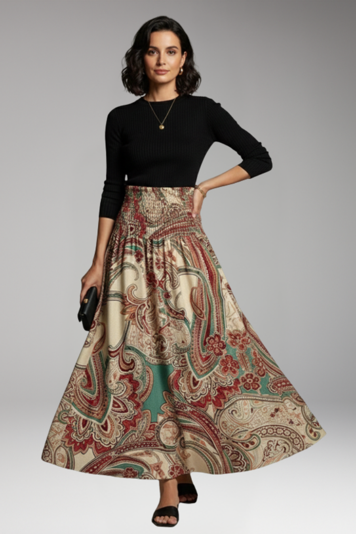 Women's Maxi Skirt with A-Line Silhouette for Everyday Wear