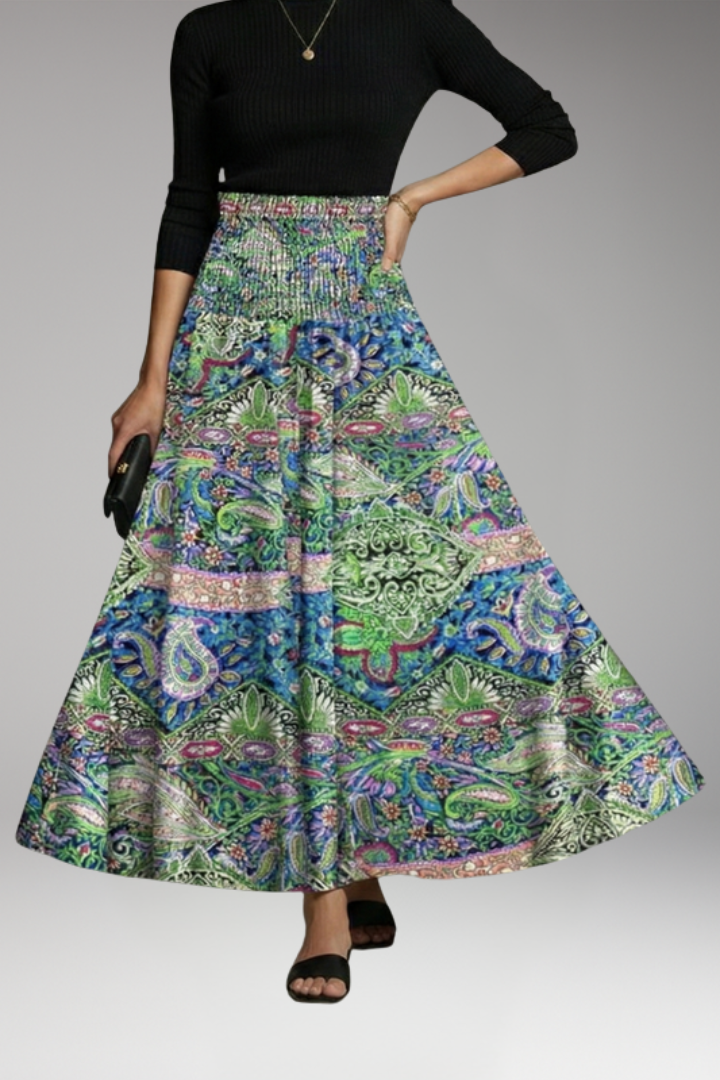 Women's Maxi Skirt with A-Line Silhouette for Everyday Wear