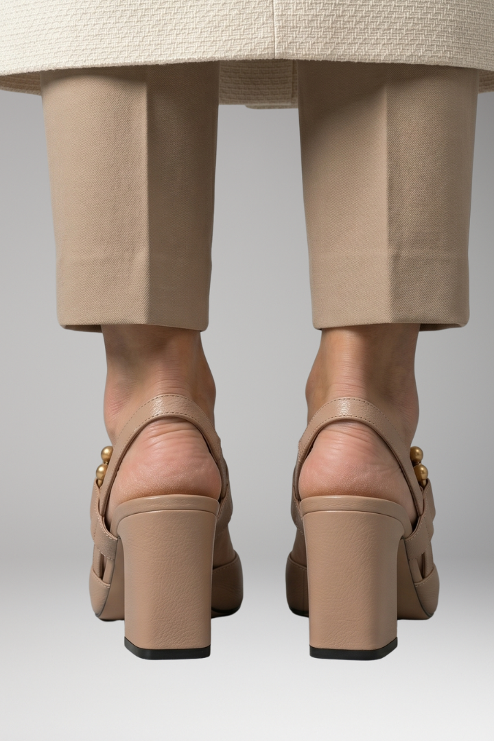 Women's Orthopaedic Comfort Heels with Arch Support and Non-Slip Sole