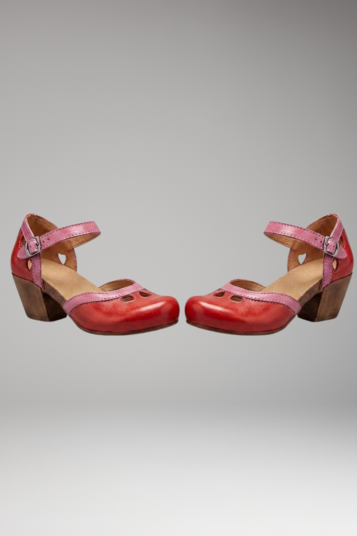Women's Orthopaedic Sandals with Low Heel and Contoured Footbed