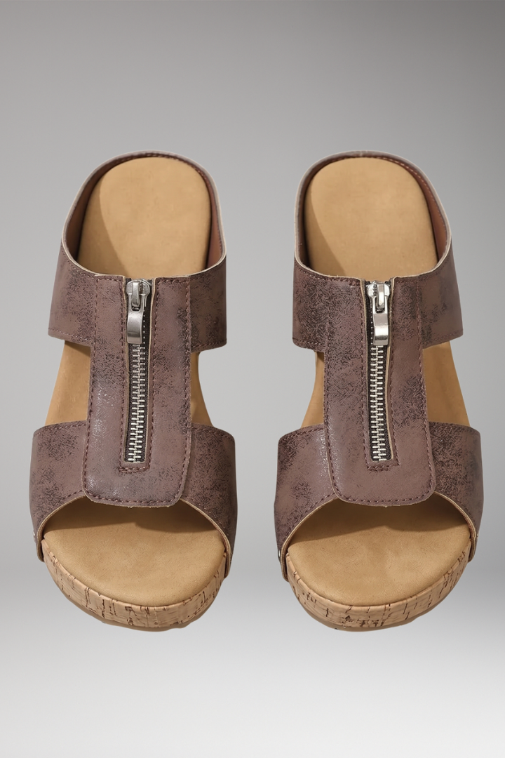 Women's Orthopaedic Sandals with Wedge Soles and Adjustable Straps