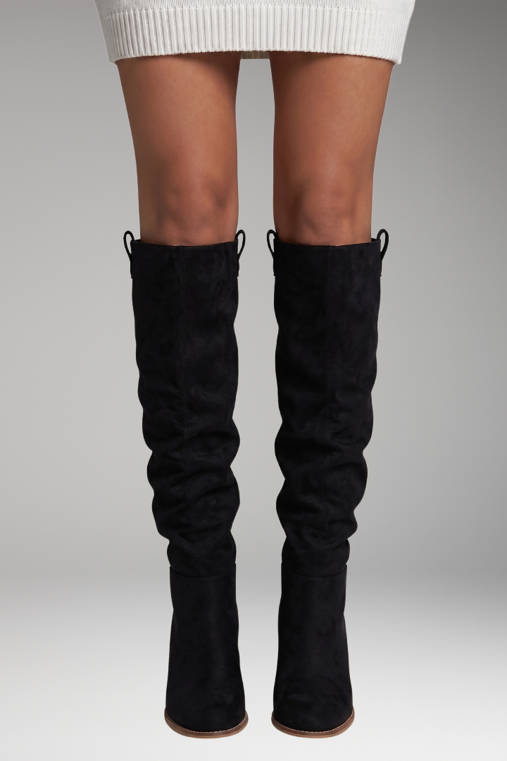 Women's Orthopedic Boots with Knee-High Shaft and Cushioned Insoles