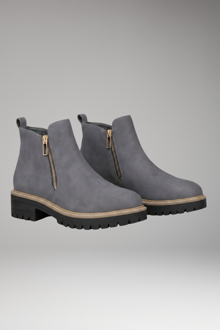 Women's Orthopedic Boots with Side Zippers and Cushioned Insoles