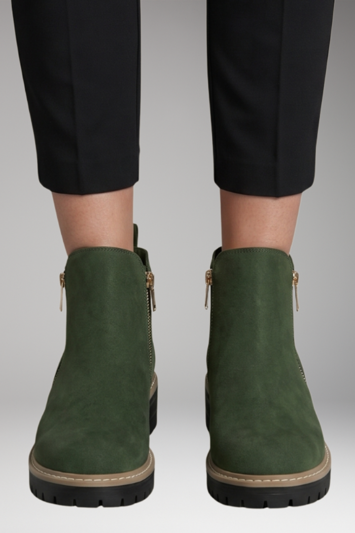 Women's Orthopedic Boots with Side Zippers and Cushioned Insoles