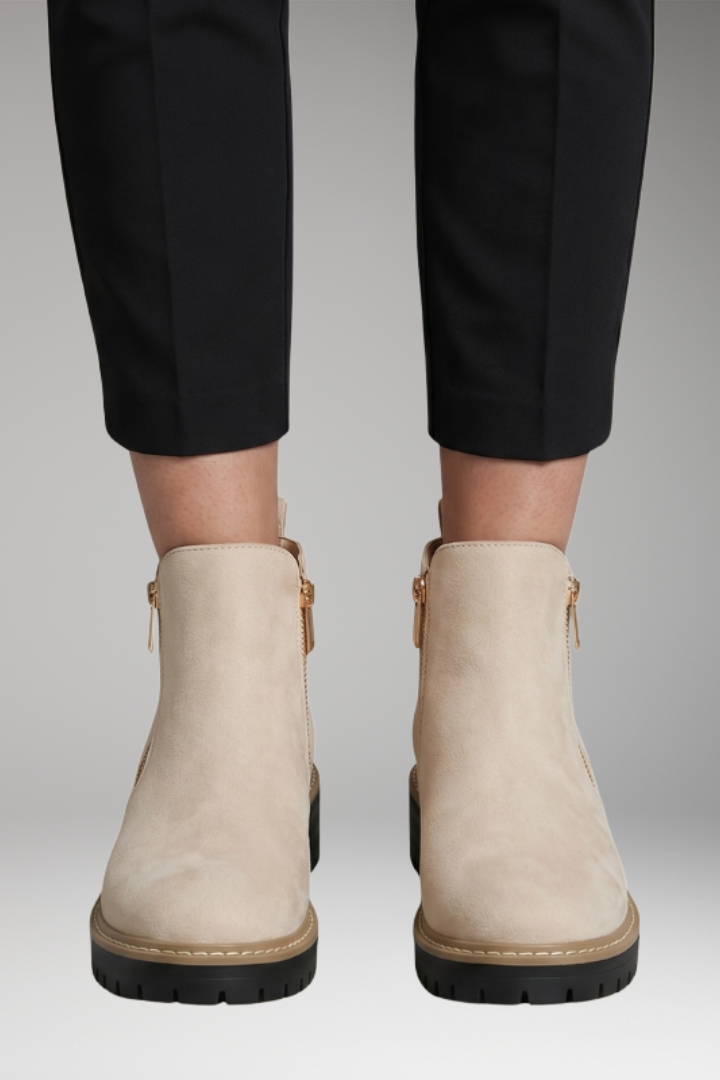 Women's Orthopedic Boots with Side Zippers and Cushioned Insoles