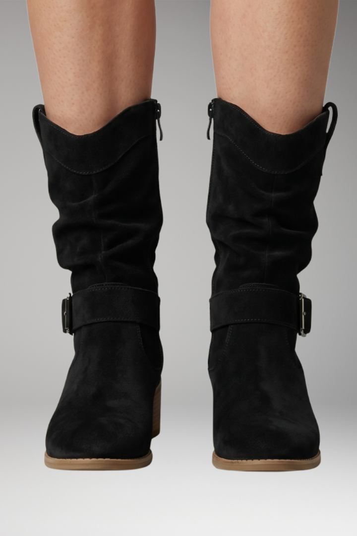 Women's Orthopedic Boots with Side Zippers and Slouchy Fit