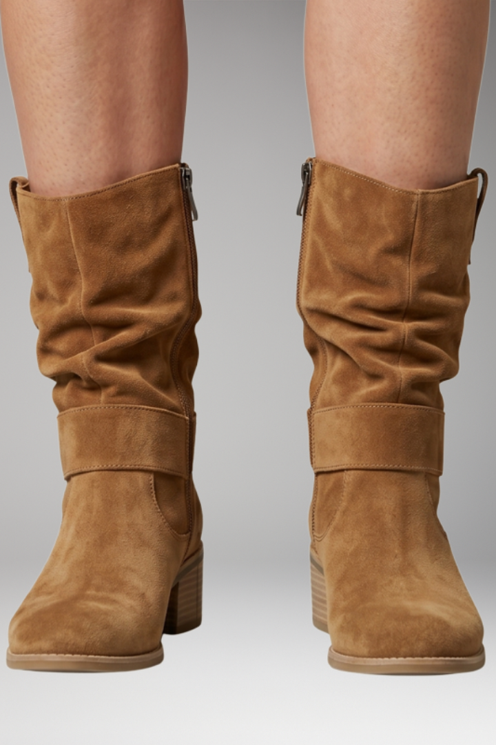 Women's Orthopedic Boots with Side Zippers and Slouchy Fit