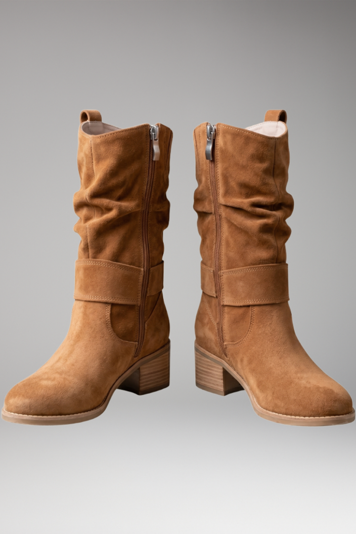 Women's Orthopedic Boots with Side Zippers and Slouchy Fit