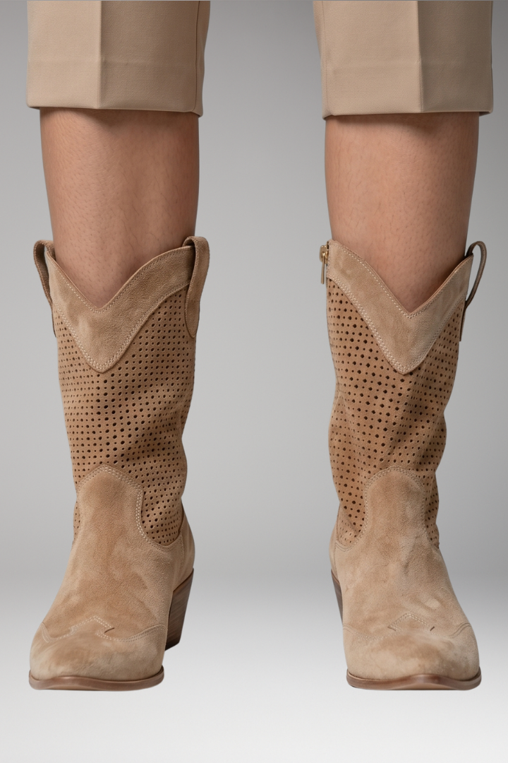 Women's Orthopedic Cowboy Boots with Gel-Filled Sole and Enhanced Stability