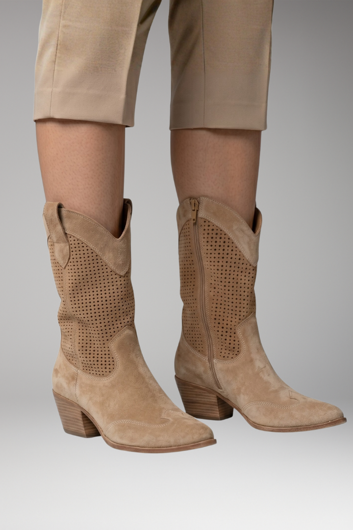 Women's Orthopedic Cowboy Boots with Gel-Filled Sole and Enhanced Stability