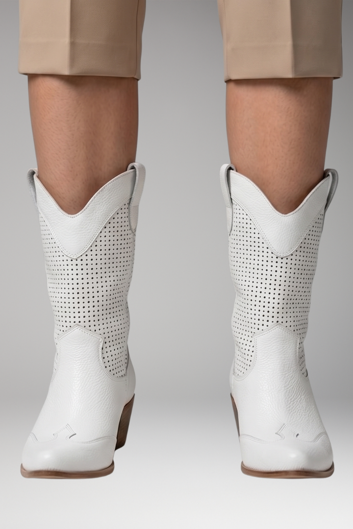 Women's Orthopedic Cowboy Boots with Gel-Filled Sole and Enhanced Stability