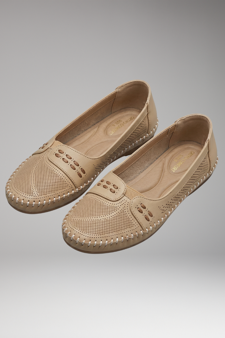 Women's Orthopedic Flats with Arch Support and Cushioned Insole