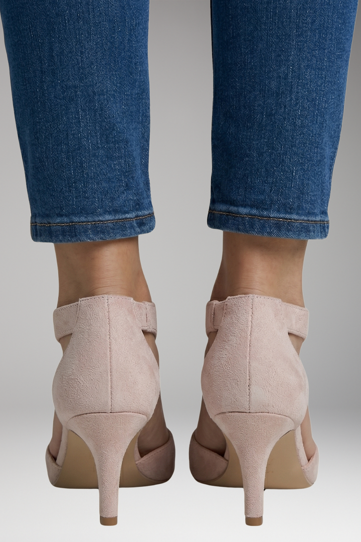 Women's Orthopedic Heels with Heel Stability and Stretchable Design