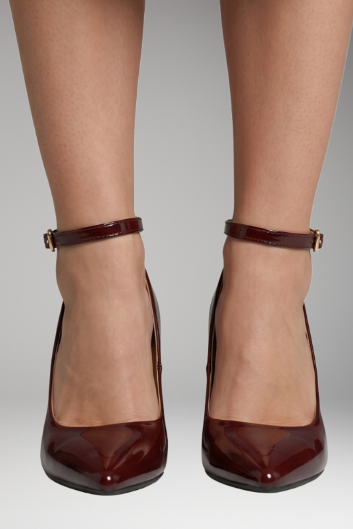 Women's Orthopedic Heels with T-Strap and Square Heels