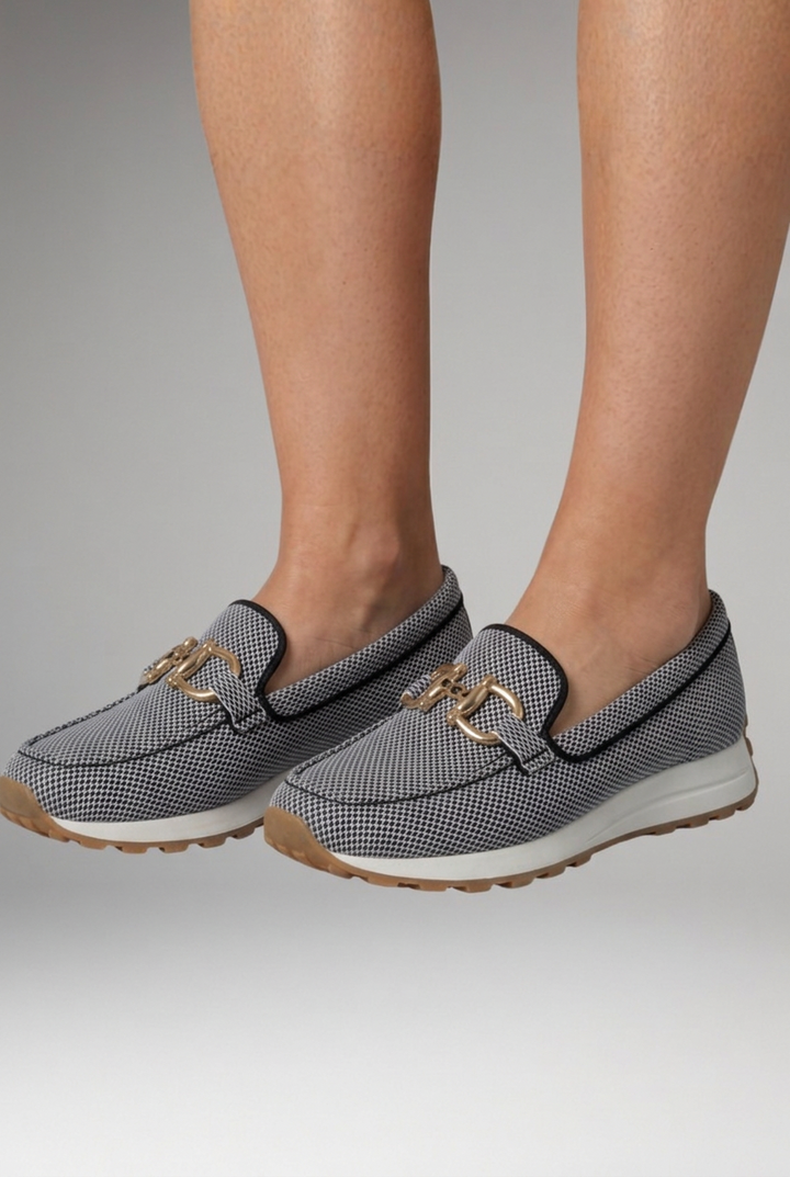 Women's Orthopedic Loafers with Cushioned Support and Elegant Hardware