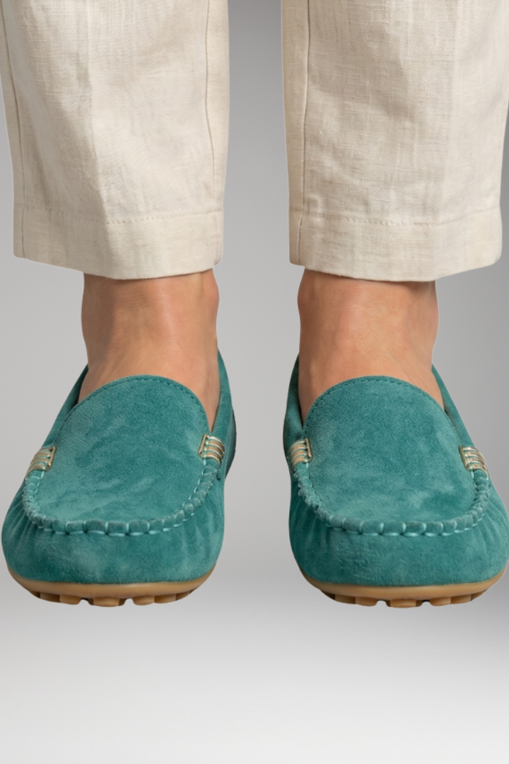 Women's Orthopedic Loafers with Metal Accents and Slip-On Design