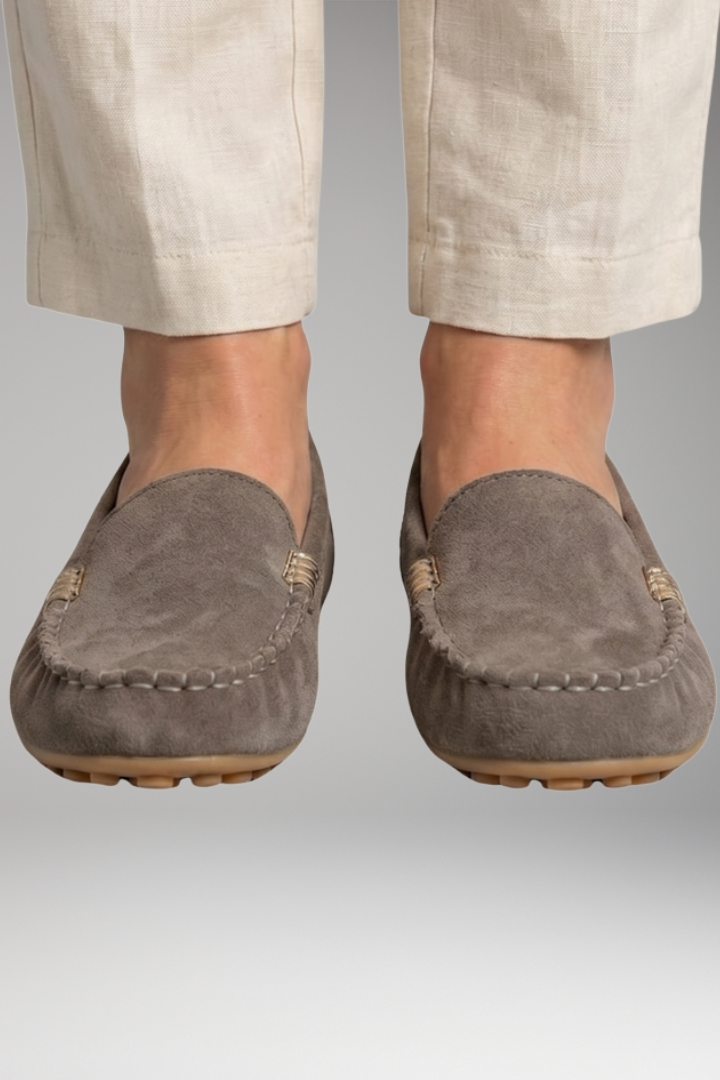 Women's Orthopedic Loafers with Metal Accents and Slip-On Design