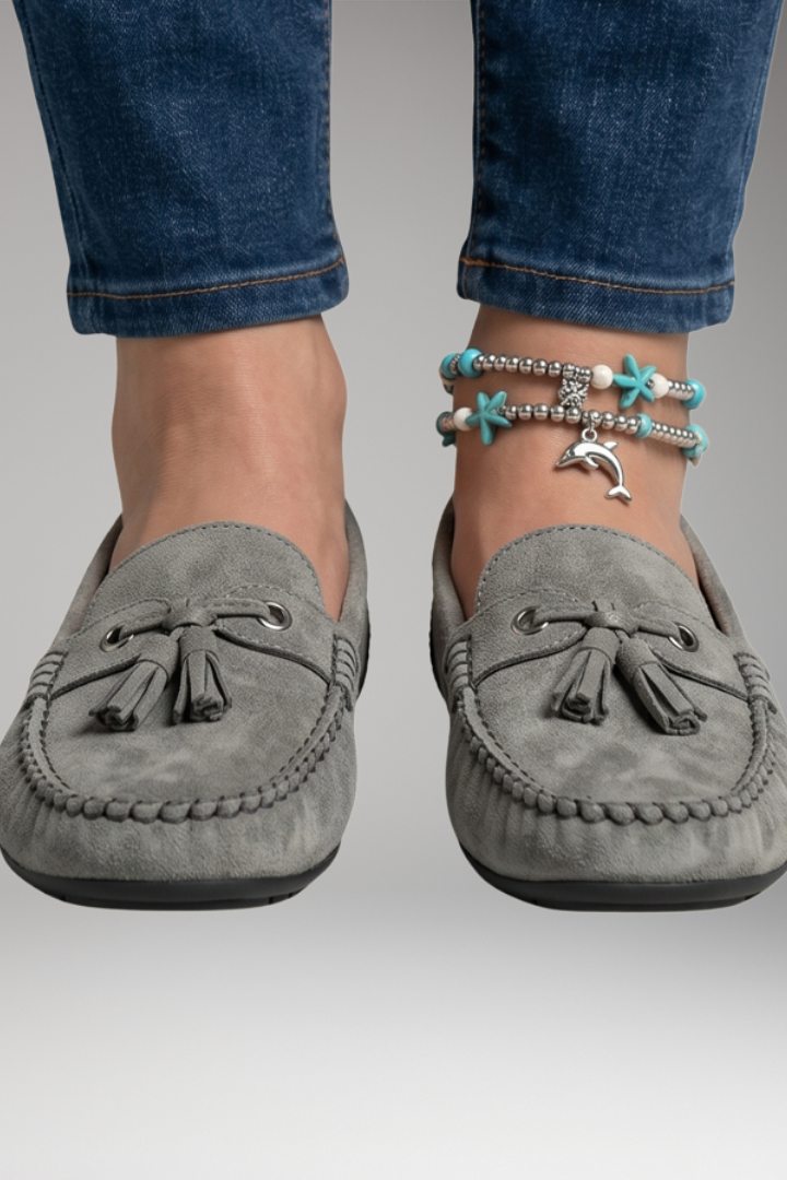 Women's Orthopedic Loafers with Soft Sole and Feminine Accents