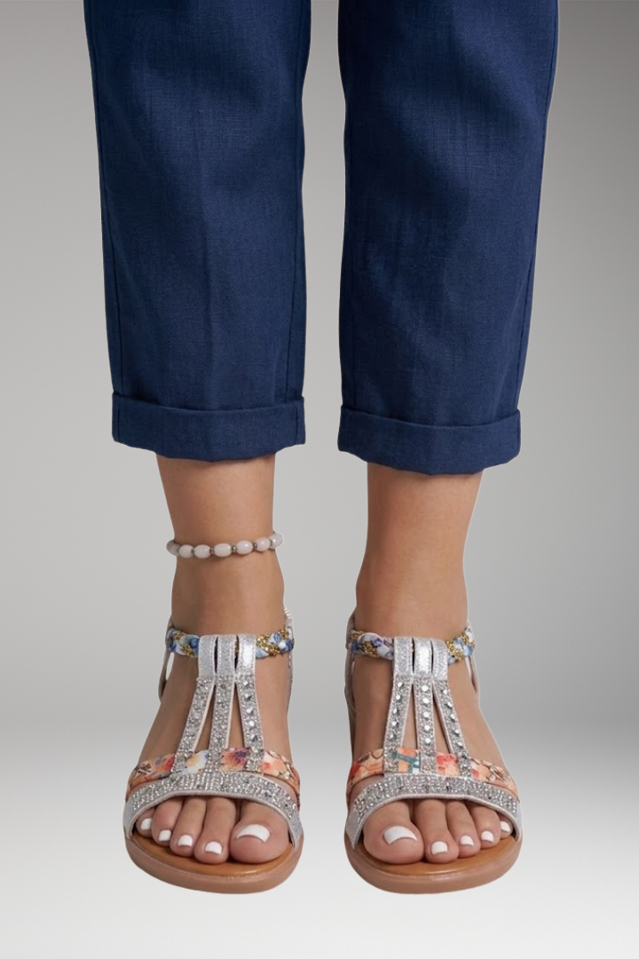 Women's Orthopedic Sandals with Adjustable Straps and Contoured Soles