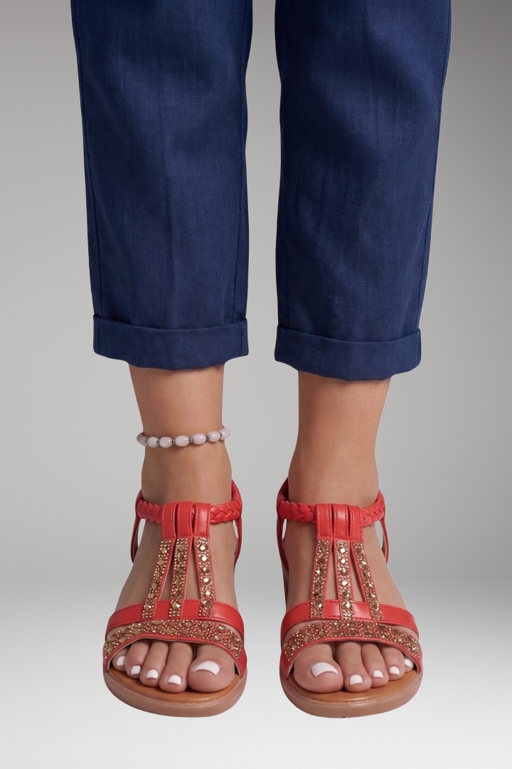 Women's Orthopedic Sandals with Adjustable Straps and Contoured Soles