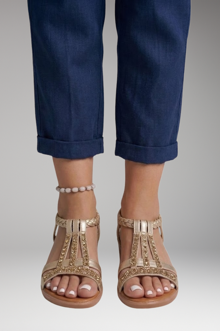 Women's Orthopedic Sandals with Adjustable Straps and Contoured Soles