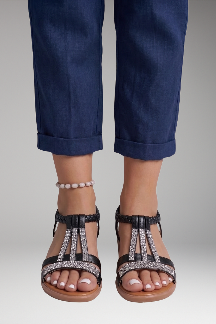 Women's Orthopedic Sandals with Adjustable Straps and Contoured Soles