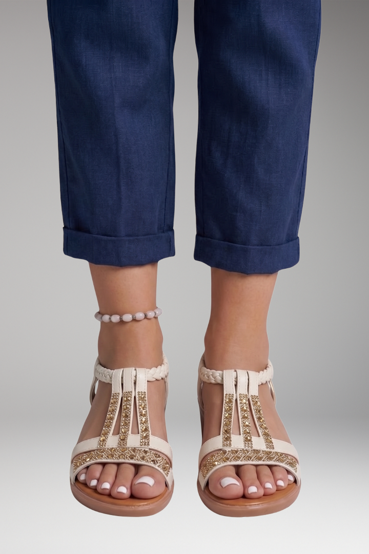 Women's Orthopedic Sandals with Adjustable Straps and Contoured Soles