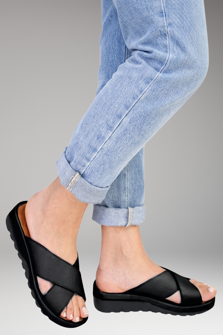 Women's Orthopedic Sandals with Contoured Soles and Adjustable Straps