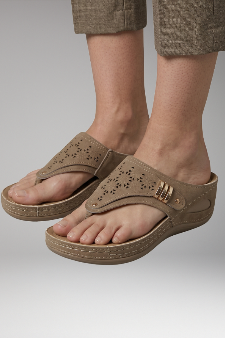 Women's Orthopedic Sandals with Ergonomic Support and Stable Wedge Sole
